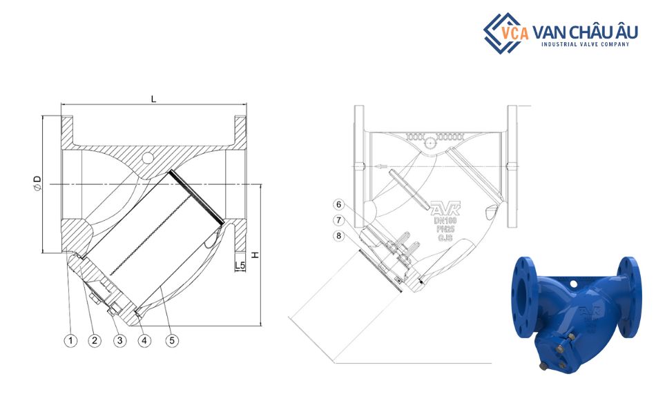 Cấu tạo lọc y AVK