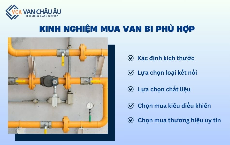 Kinh nghiệm chọn mua van bi phù hợp