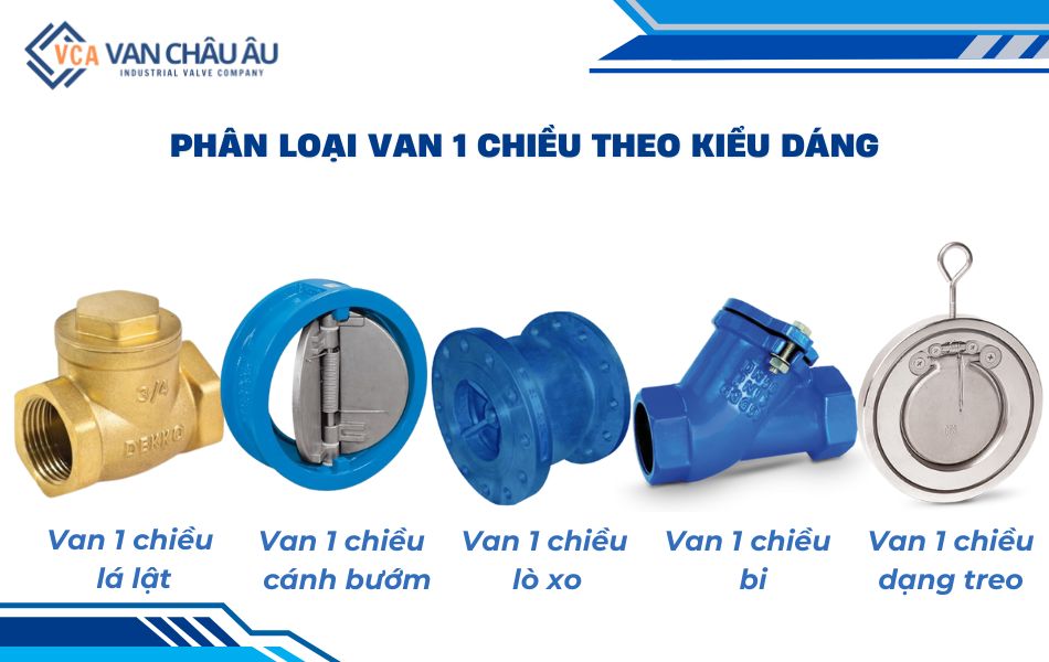 Phân loại van một chiều dựa trên thân van