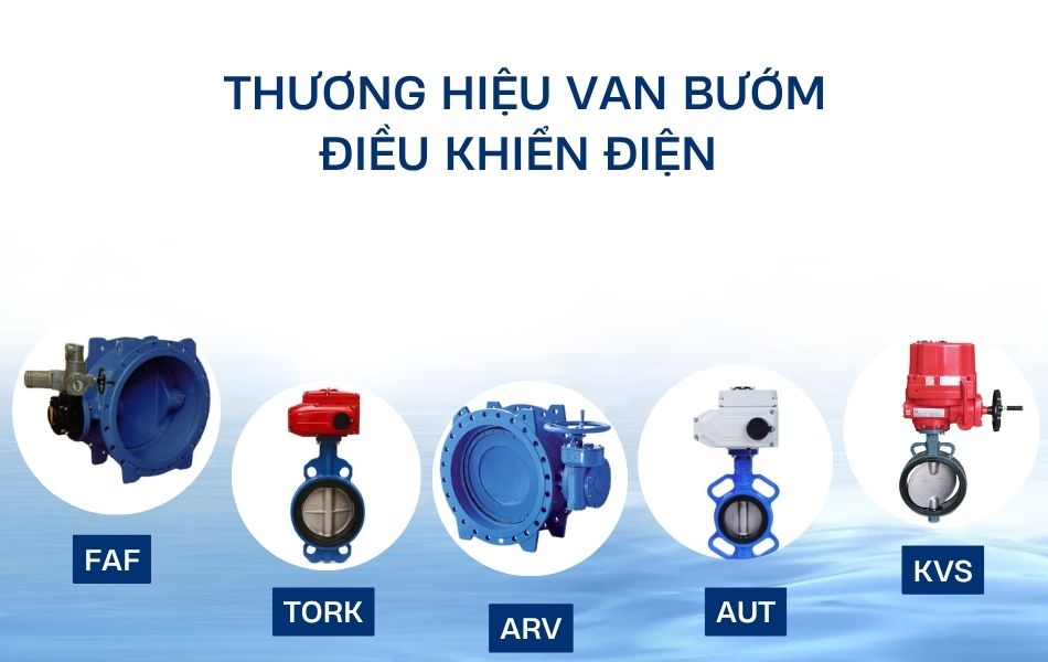 các thương hiệu van bướm điều khiển điện