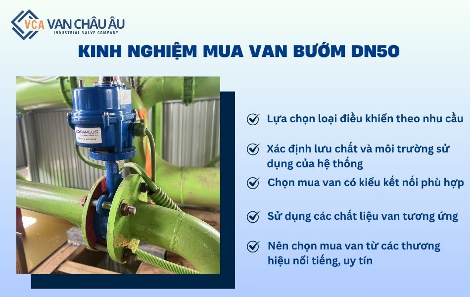 kinh nghiệm chọn mua van bướm dn50
