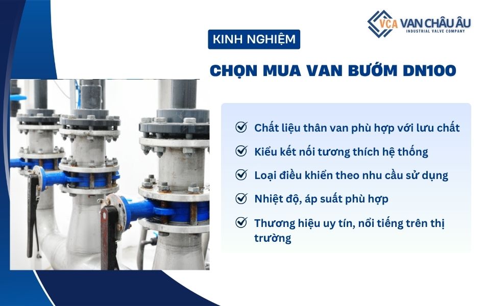 kinh nghiệm mua van bướm dn100