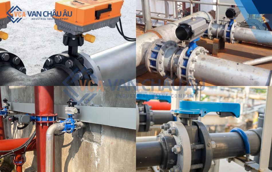 ứng dụng van bướm dn100
