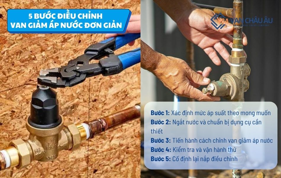 cách chỉnh van giảm áp nước với 5 bước đơn giản