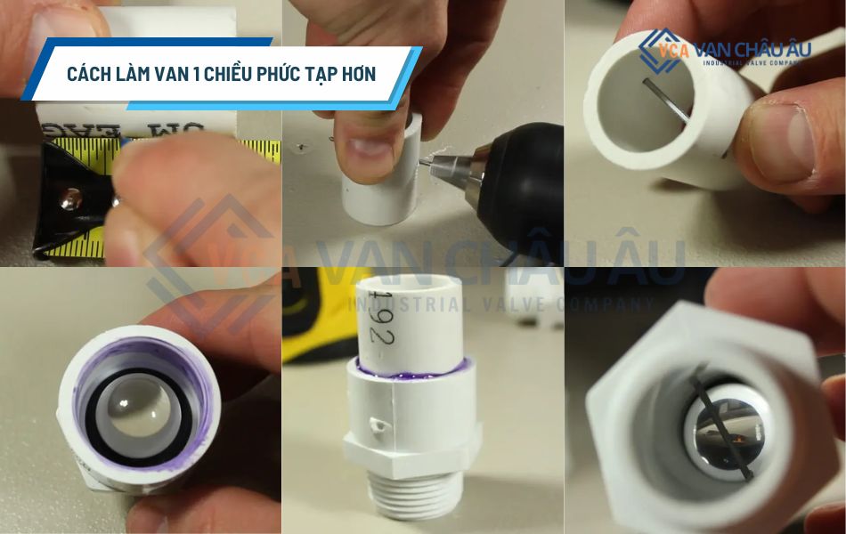 cách làm van 1 chiều phức tạp
