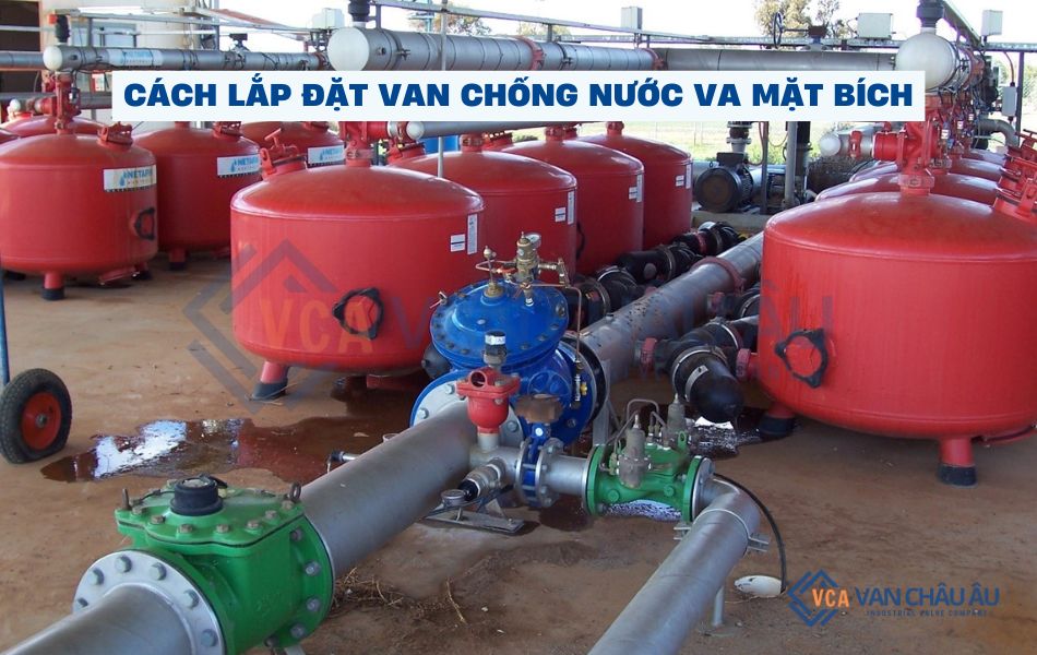 cách lắp đặt van nước chống va mặt bích