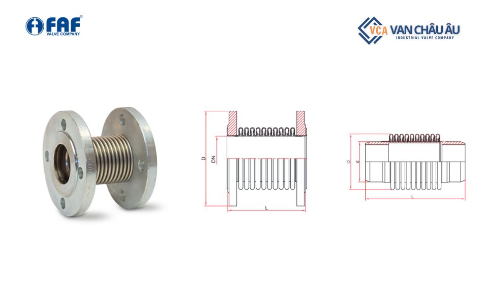 Khớp nối giãn nở nhiệt inox FAF 5100 Thổ Nhĩ Kỳ