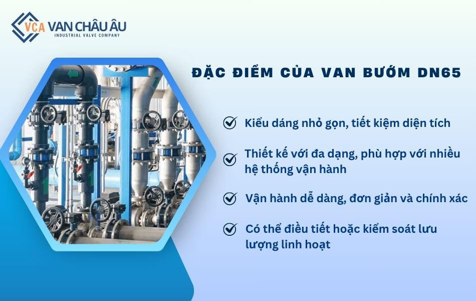 đặc điểm nổi bật van bướm dn65