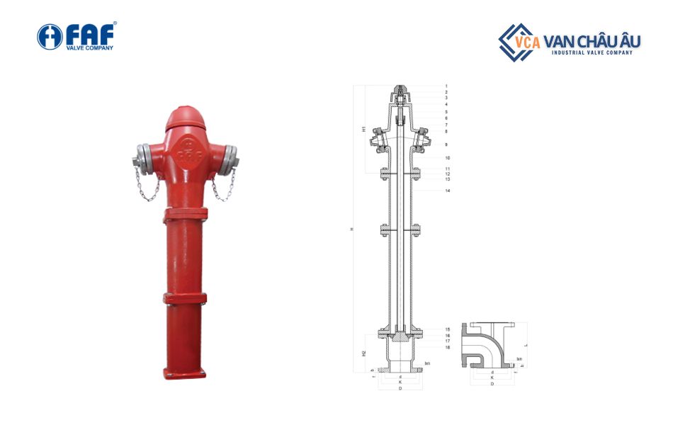 Trụ chữa cháy FAF 7100 Thổ Nhĩ Kỳ