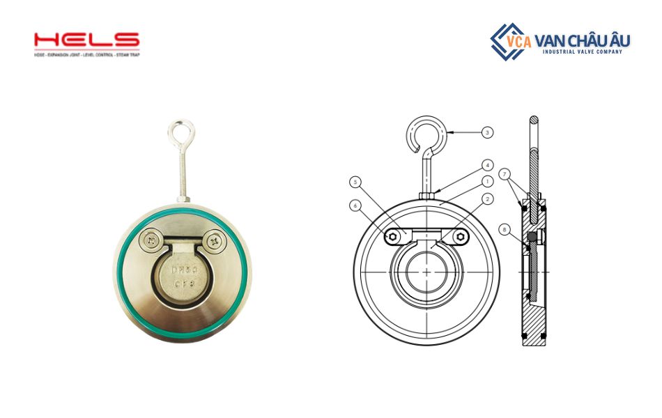 Van 1 chiều lá Hels Model HCV-45 Thổ Nhĩ Kỳ
