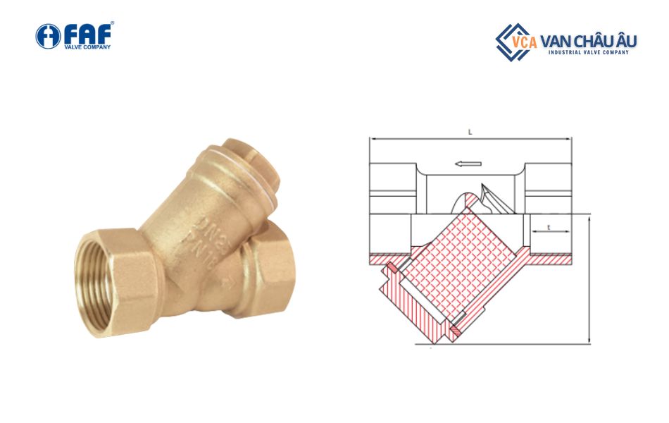 Y lọc đồng nối ren FAF 4200 Thổ Nhĩ Kỳ