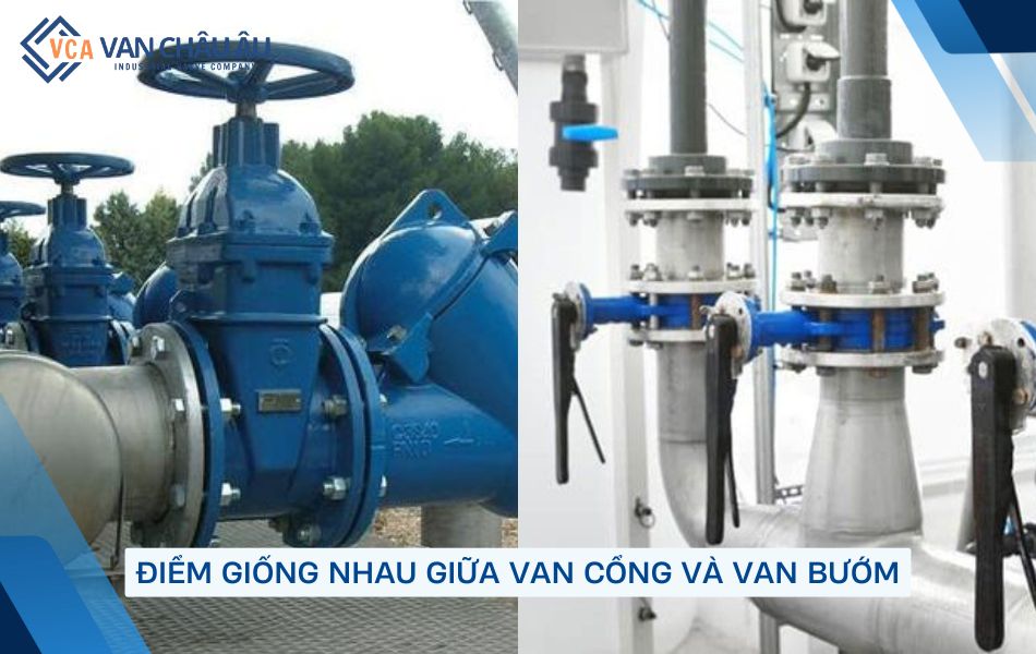 điểm giống nhau giữa van cổng và van bướm