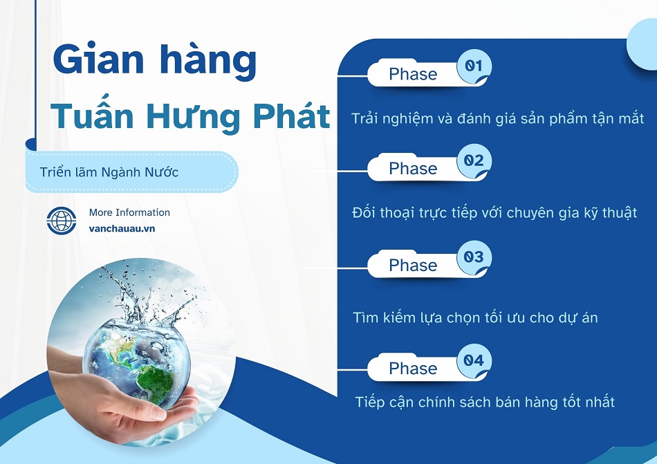 gian hàng tuấn hưng phát tại vietnam water week 2025