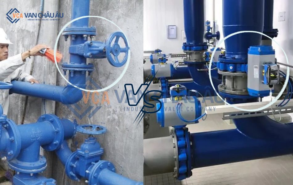 sự khác nhau giữa van cổng và van bướm là gì