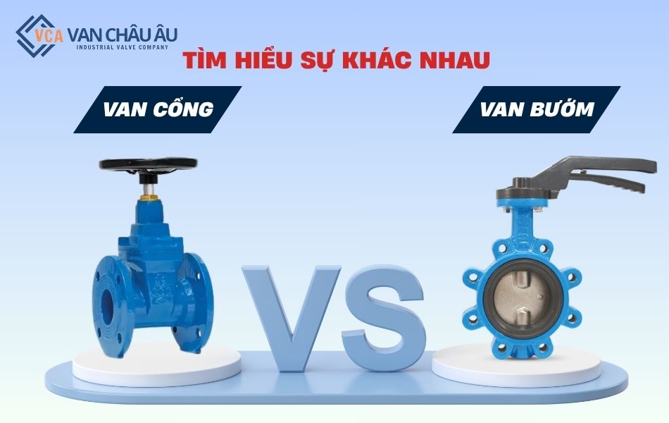 sự khác nhau giữa van cổng và van bướm