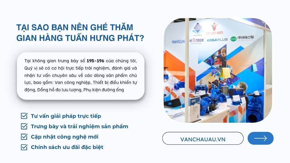 Các hoạt động chính diễn ra tại gian hàng Tuấn Hưng Phát trong Vietnam Water Week 2025
