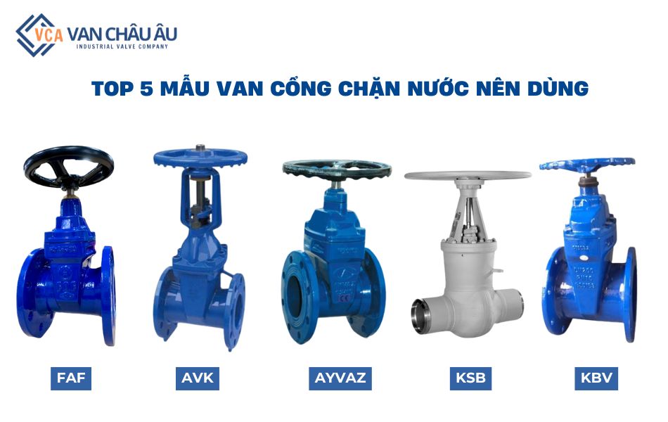 top 5 model van cổng chặn nước chất lượng