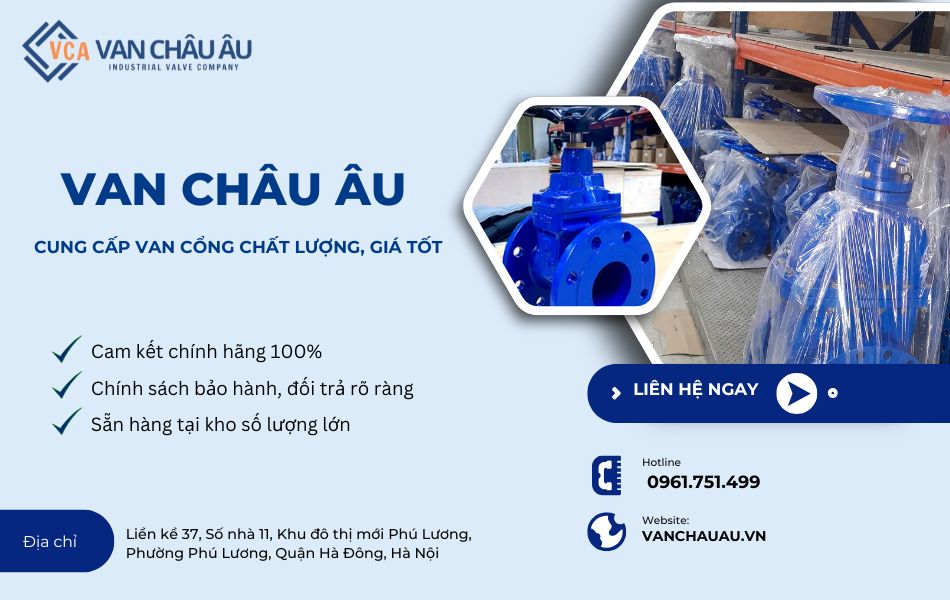 mua van cổng dn100 chính hãng tại vanchauau