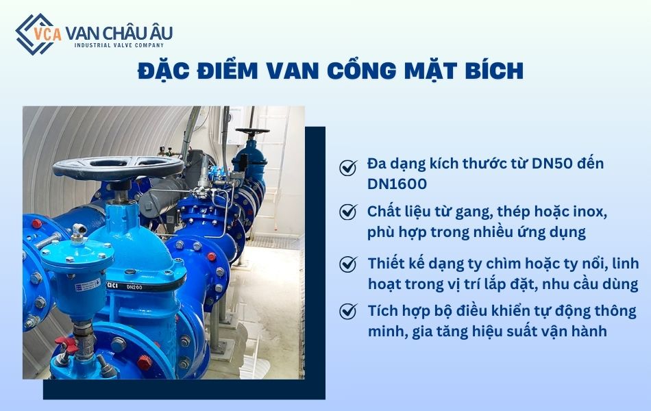 đặc điểm van cổng mặt bích