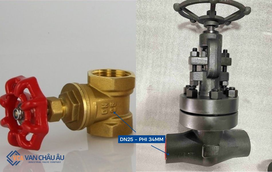 van cổng dn25 phi 34
