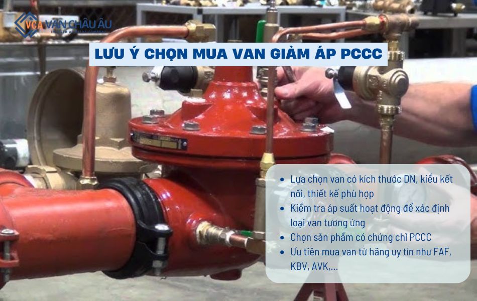 kinh nghiệm chọn mua van giảm áp pccc