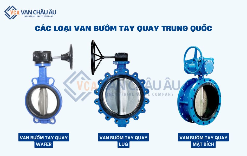 các loại van bướm tay quay trung quốc