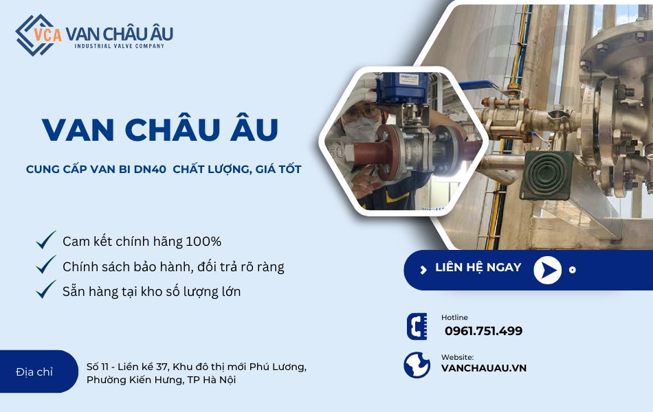 địa chỉ mua van bi dn40 chính hãng
