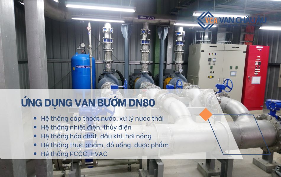 ứng dụng van bướm dn80