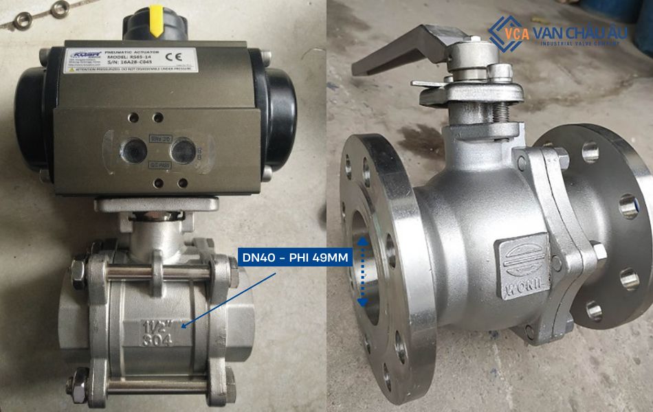 van bi kích thước dn40 là gì