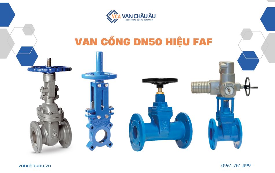 van cổng dn50 thương hiệu faf