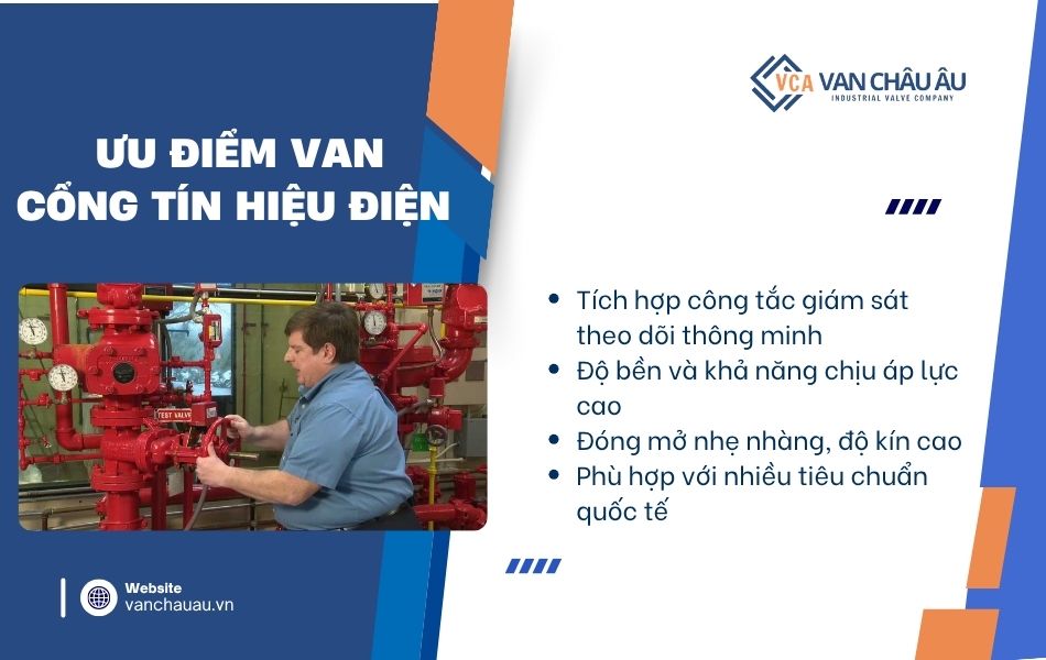 ưu điểm nổi bật van cổng tín hiệu điện