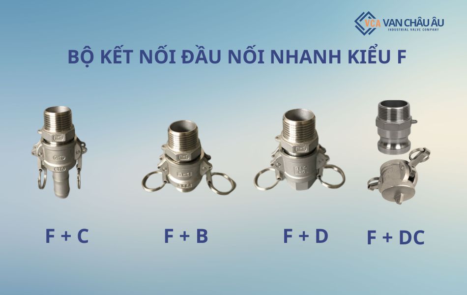 Các dạng kết nối của khớp nối nhanh inox type F