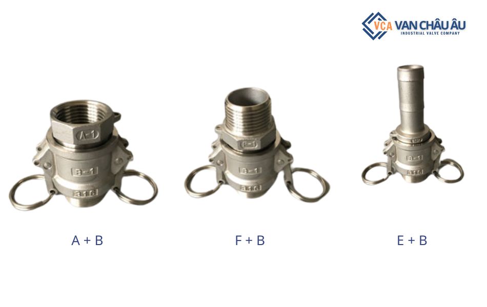 Khớp nối nhanh inox kiểu B kết nối đa dạng với các loại đầu nối khác