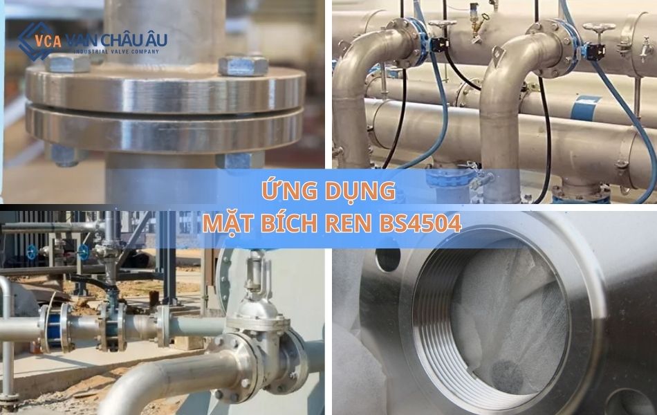 ứng dụng mặt bích ren BS4504