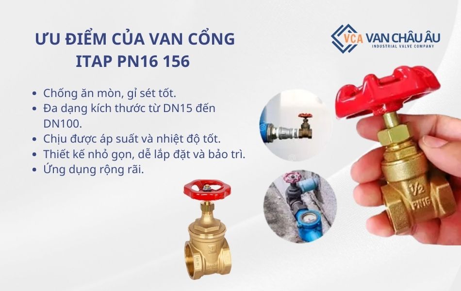 ưu điểm van cửa Itap PN16 156