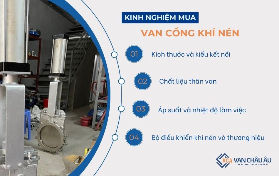 kinh nghiệm chọn mua van cổng điều khiển khí nén