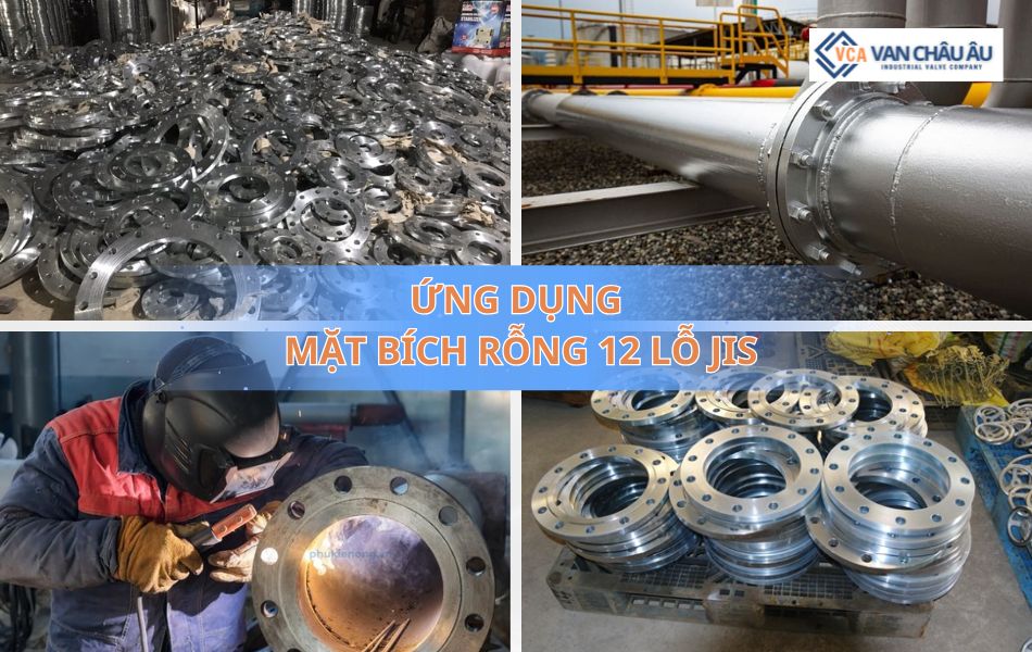 Ứng dụng mặt bích rỗng 12 lỗ JIS