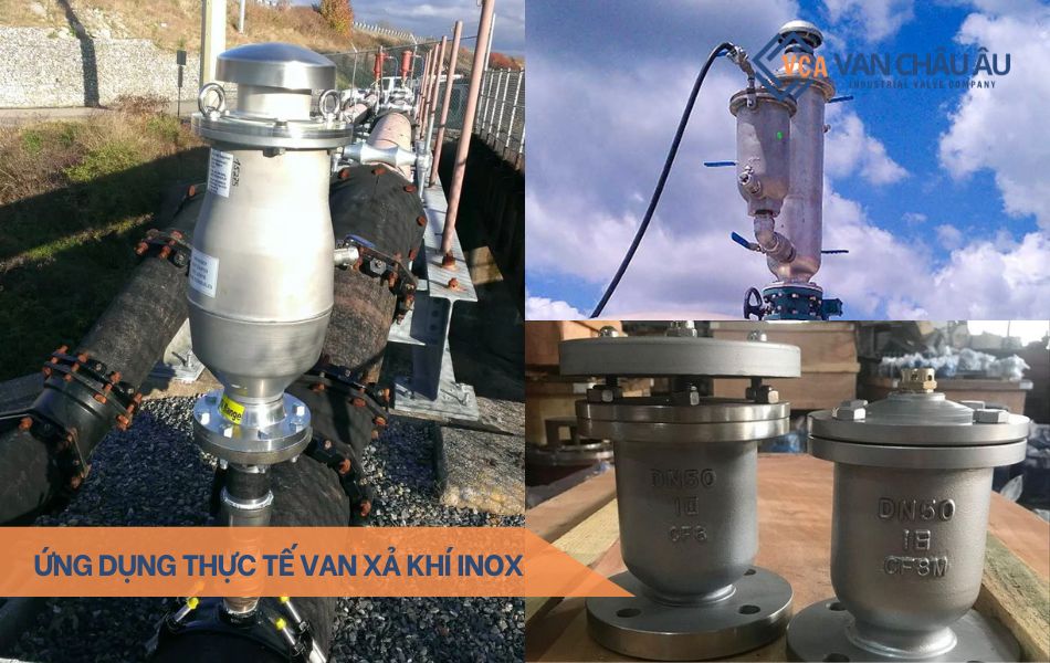 ứng dụng thực tế van xả khí inox