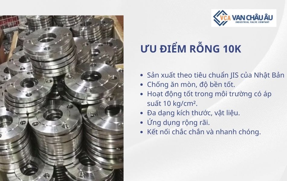 ưu điểm mặt bích rỗng jis10K