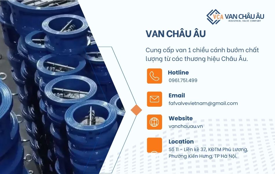 địa chỉ mua van 1 chiều cánh bướm chính hãng