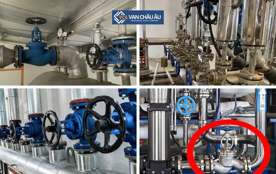 ứng dụng van cầu mặt bích