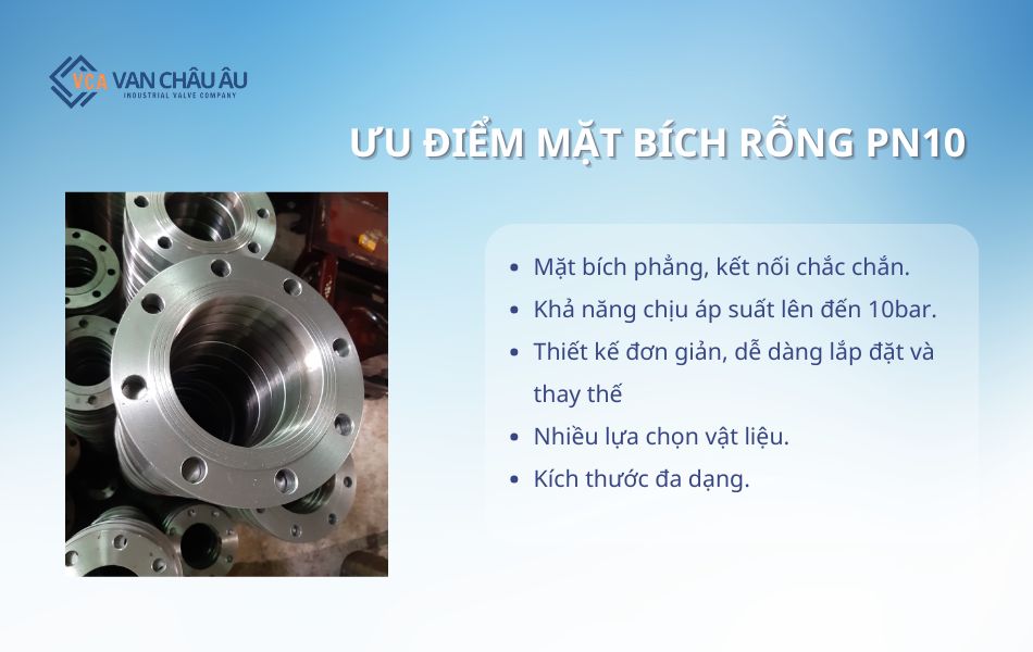 Ưu điểm mặt bích rỗng PN10