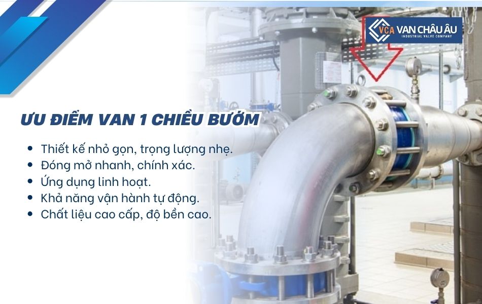 ưu điểm van 1 chiều cánh bướm