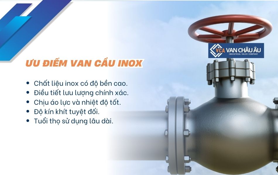ưu điểm van cầu inox