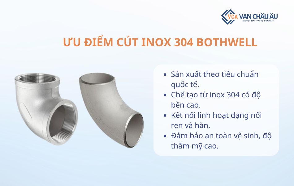 ưu điểm cút inox 304 bothwell