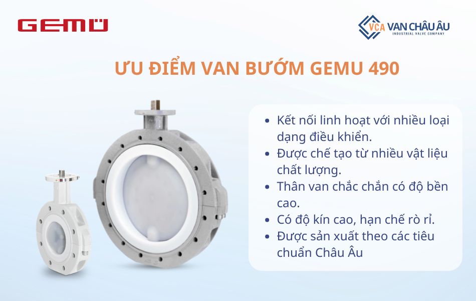 ưu điểm van bướm Gemu 490