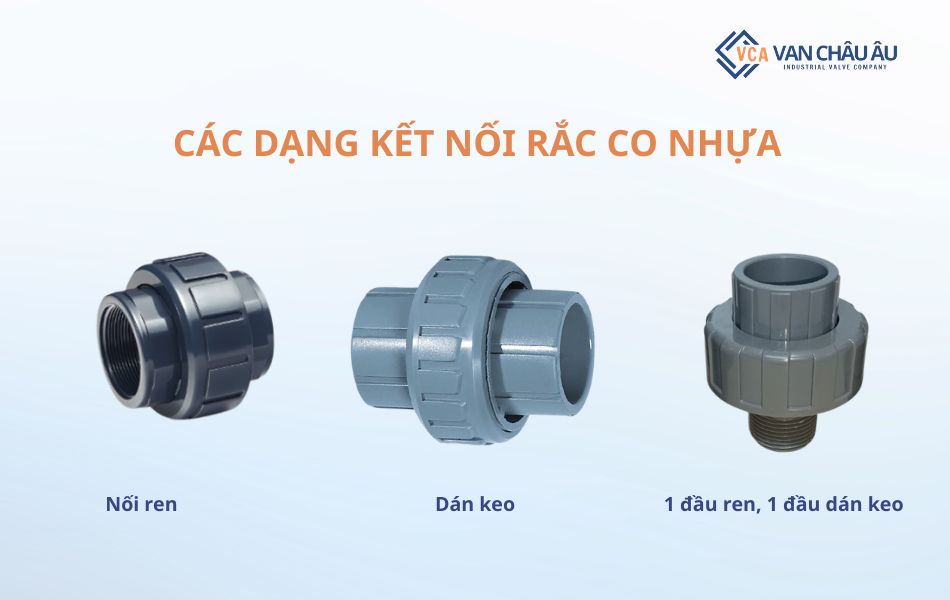 các dạng kết nối của rắc co nhựa