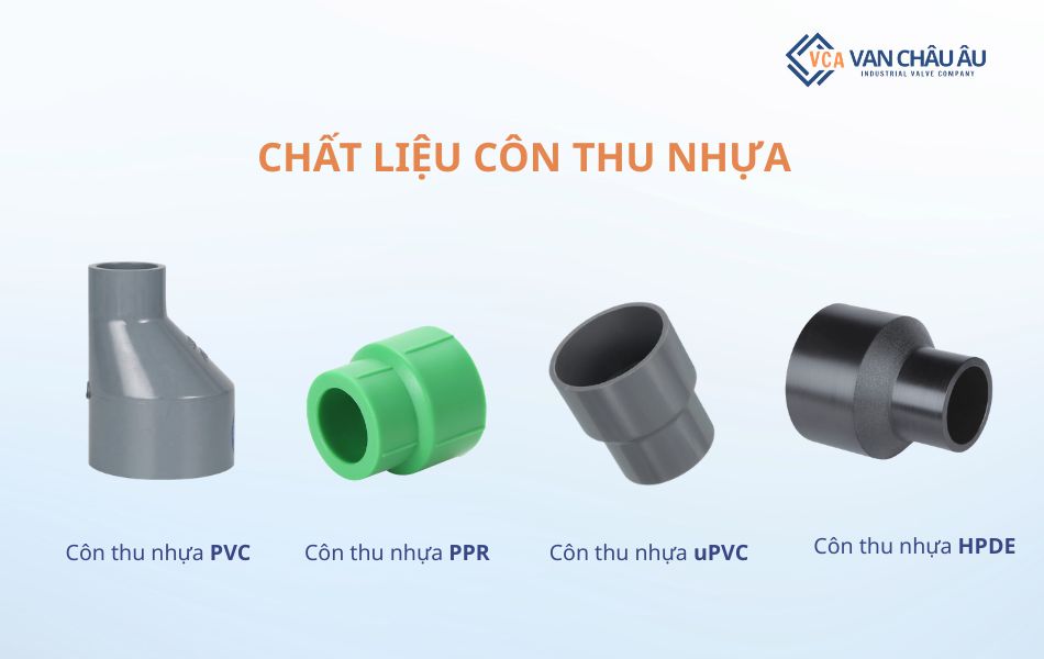 phân loại côn thu nhựa