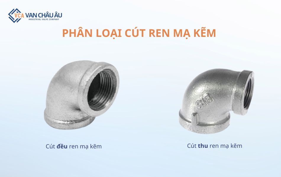 Phân loại cút ren mạ kẽm