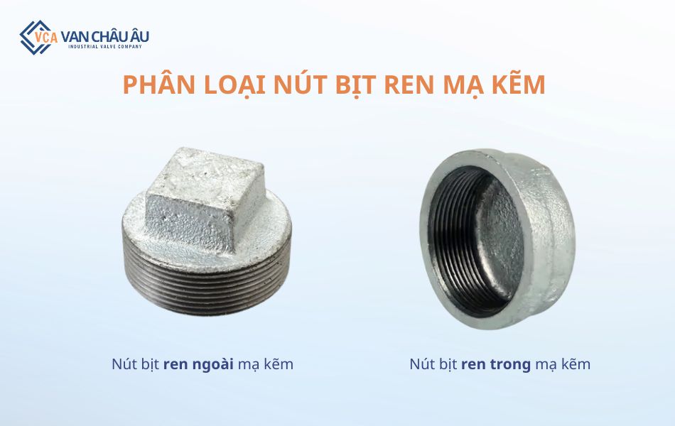 Phân loại nút bịt ren mạ kẽm